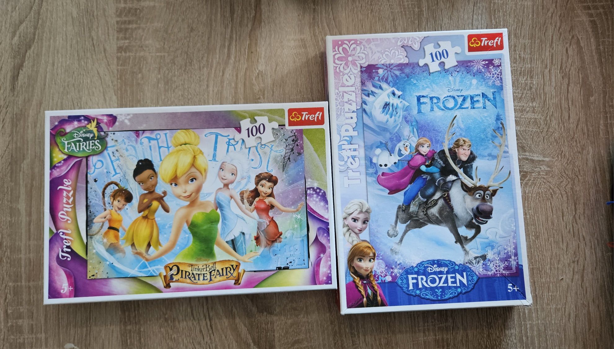 2 kpl. Puzzli Trefl puzzle Disney 100 elementów Frozen i Fairy