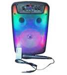 GŁOŚNIK PRZENOŚNY boombox pilot Bluetooth Z MIKROFONEM podświetlany