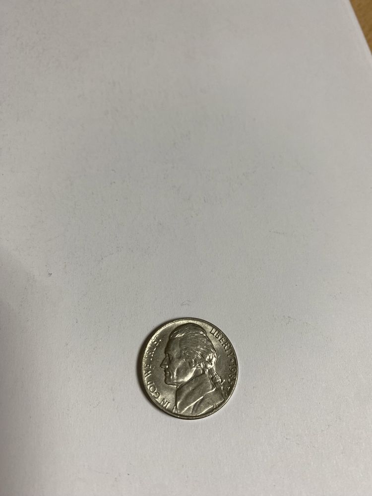 Монета США 5 центів Liberty 1985р