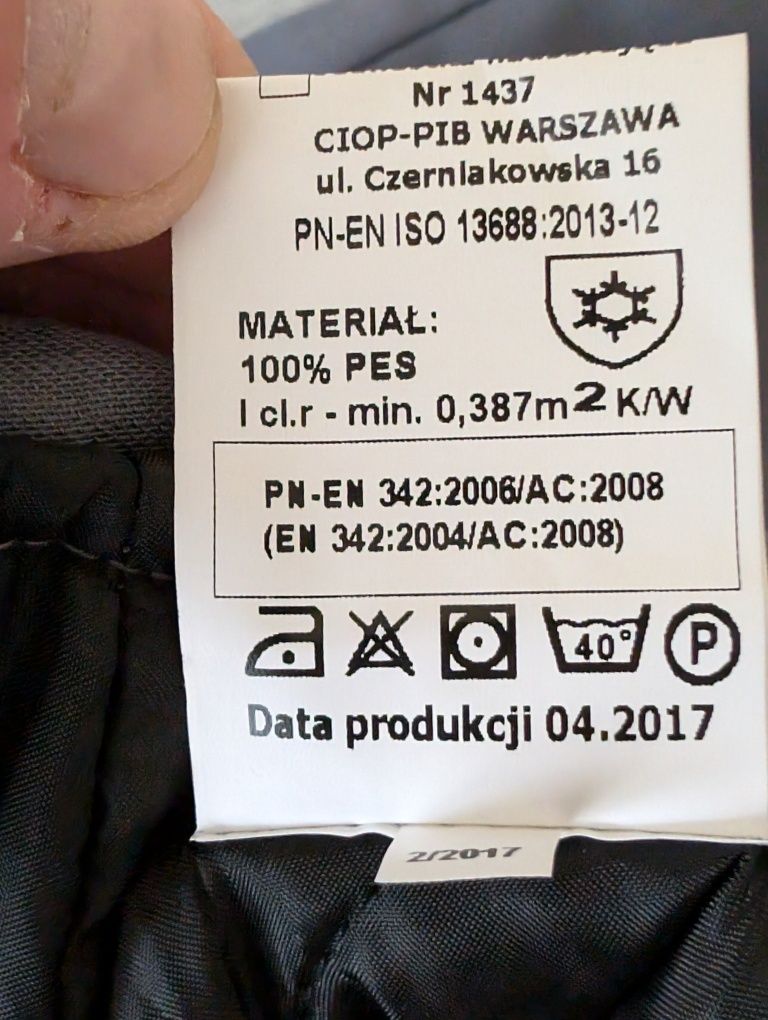 Nowe spodnie robocze ogrodniczki ocieplane XL