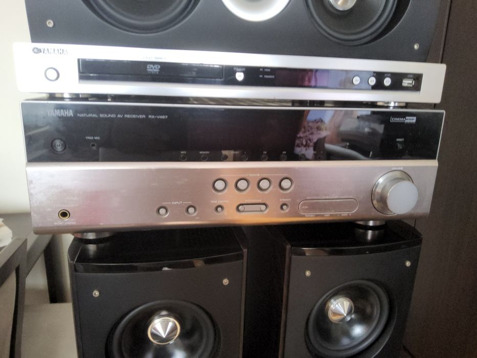 Kino domowe Yamaha Rx-v467 + głośniki VK7830
