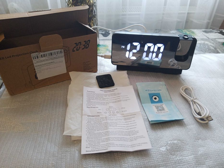 4K HD Wi-Fi мини камера, многофункциональный проекционный будильник