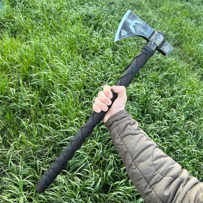 Кована сокира ручної роботи ВоронTR37/2 Топор ручной работы на подарок