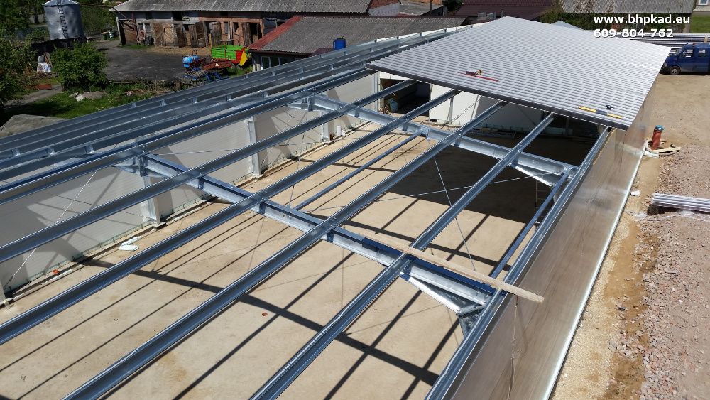 Konstrukcja stalowa. Ocynk. 15x30x4,5m. Producent. BHP KAD. Bartoszyce