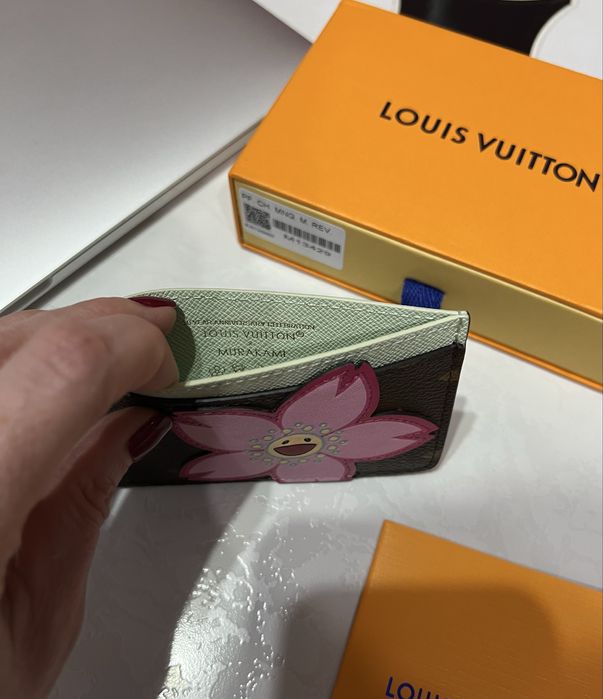 Картхолдер LV Louis Vuitton Murakami Cherry Blossom Луи Виттон премиум