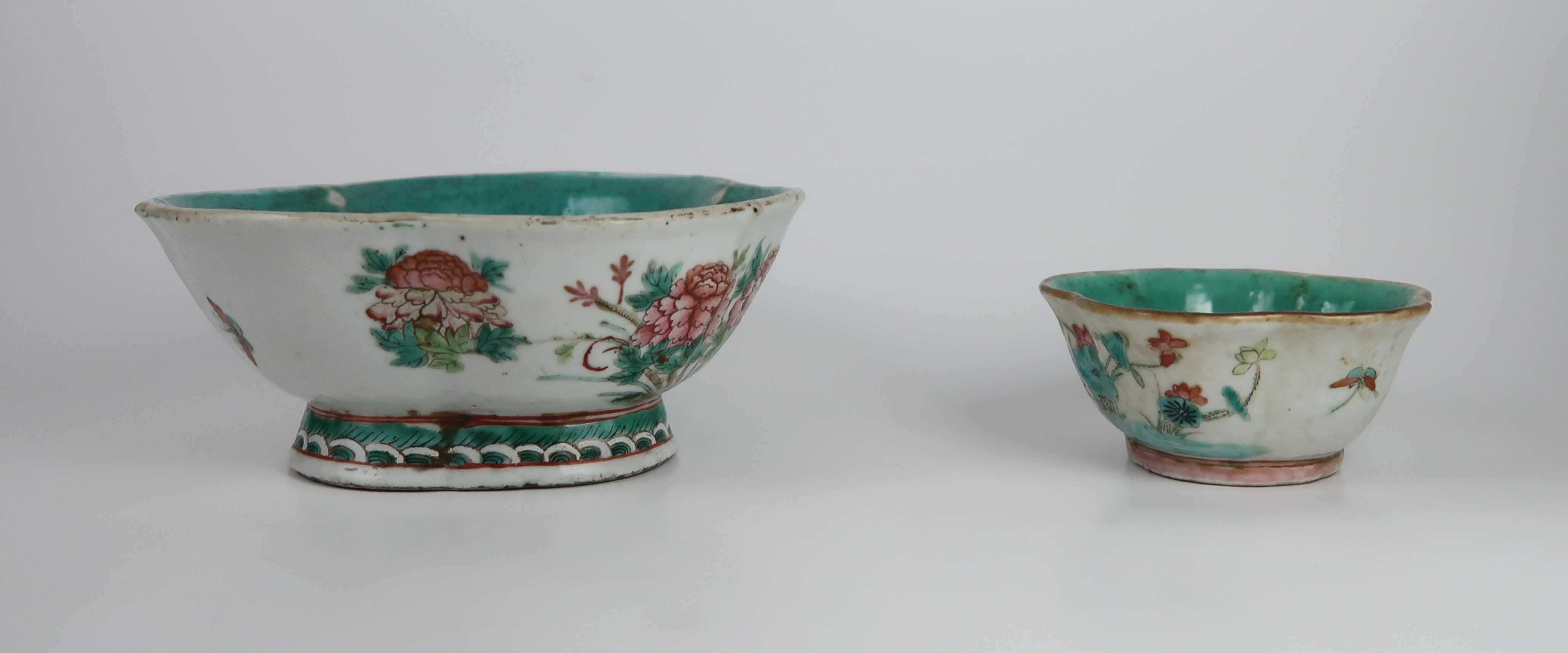 Taças porcelana da China Séc. XIX, CADA