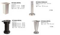 Pes plastico ou metal para moveis