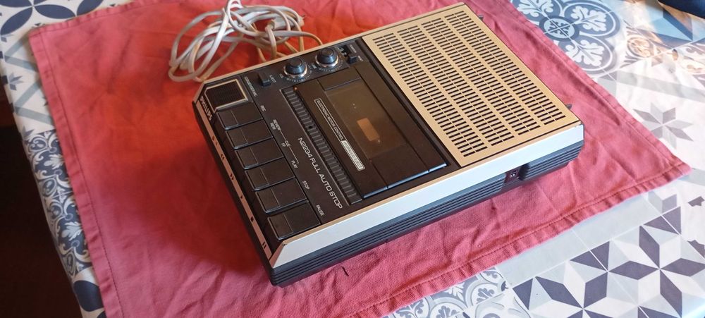 leitor cassetes gravador Philips n2231 fullauto stop retro 100% 1982