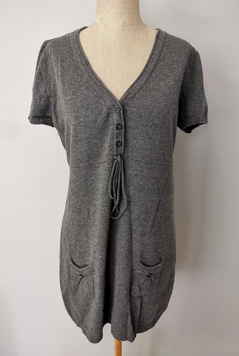 MISTRAL - Firmowa Szara Wygodna Bawełniana Tunika M Nowa