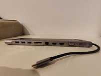 Baseus adapter stacja dokująca 11w1 USB-C, PD, 2xHDMI, USB, VGA, RJ45