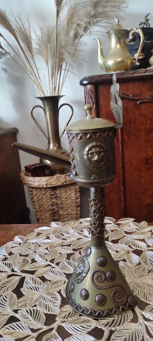 Lampa oliwna mosiężna
