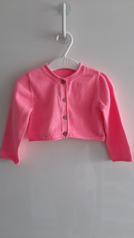 TU różowy sweterek bolerko dla dziewczynki 68 74