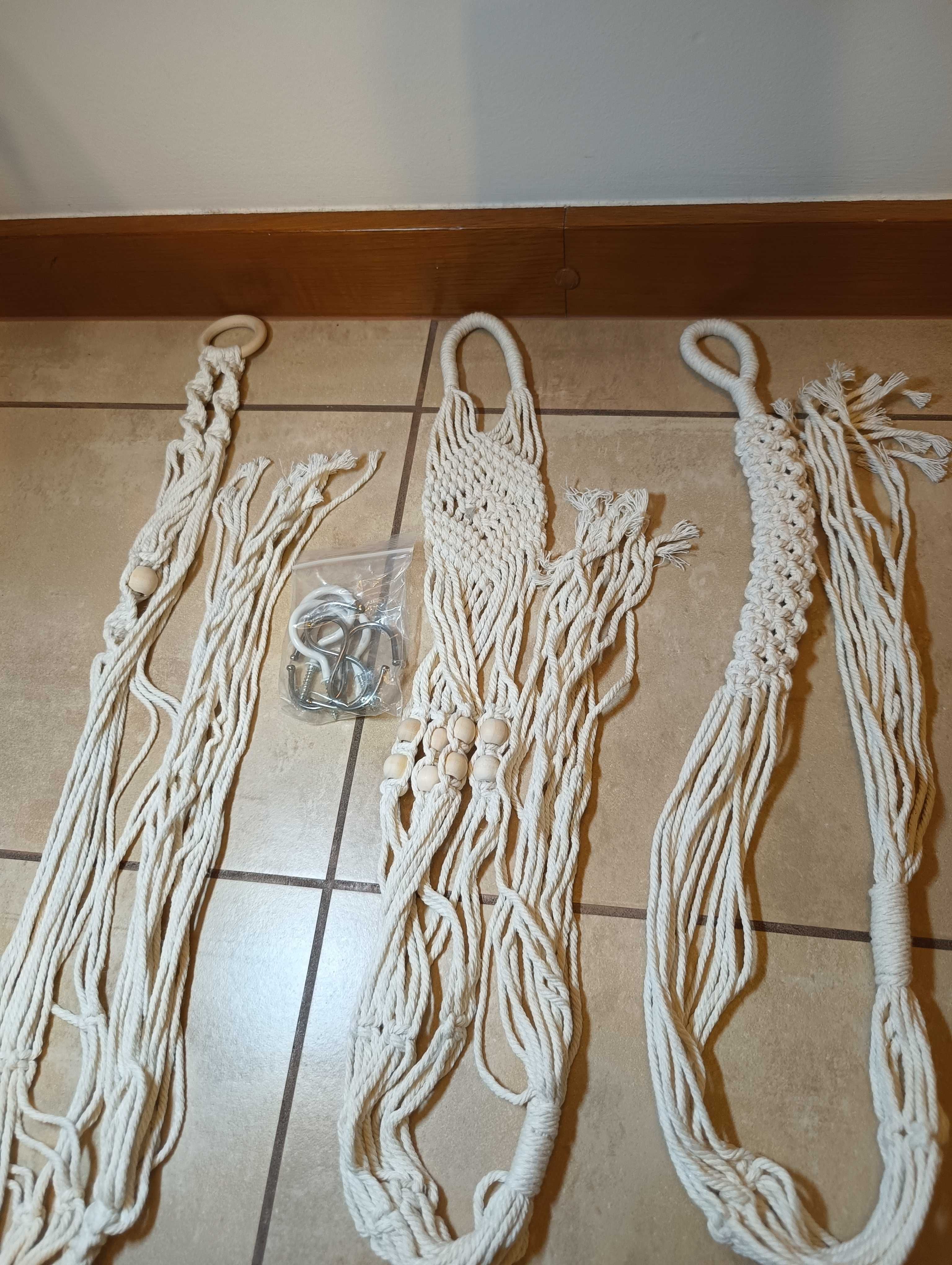 wieszaki na rośliny makrama, uchwyty na doniczki w stylu boho NOWE
