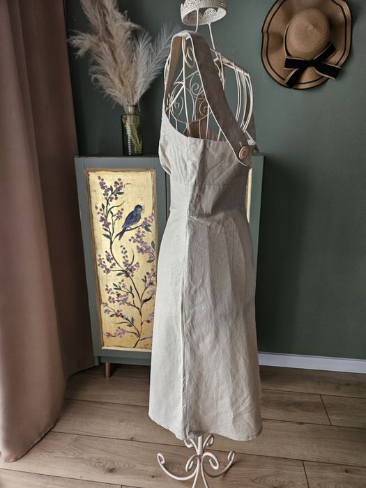 Elegancka  letnia Sukienka damska  Orsay z Metalicznym Blaskiem złota