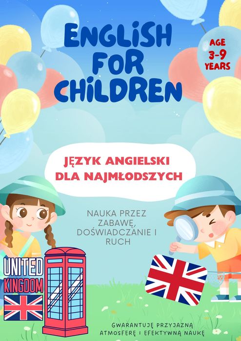 Angielski dla dzieci -zajęcia/korepetycje, francuski