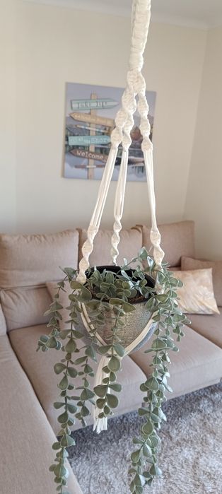 Suporte vasos macramé