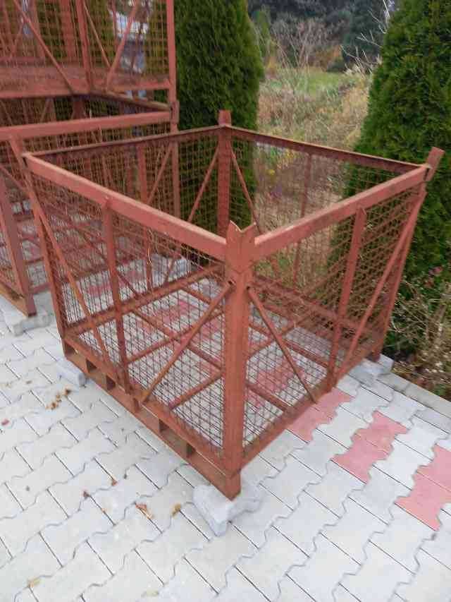 Kosz stalowy paletowy siatkowy