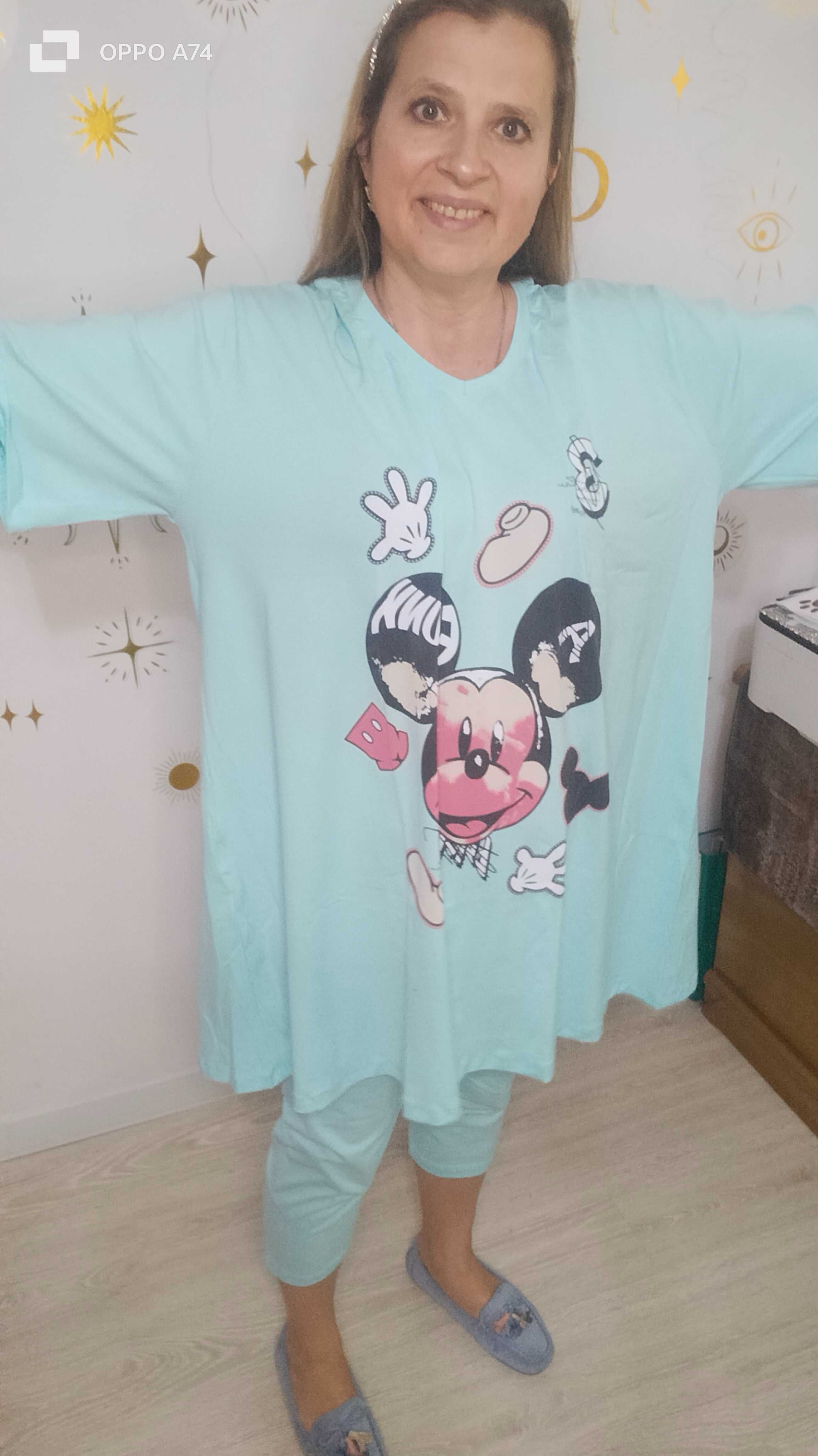 Komplet Dres Plus Size Oversize 3XL-4XL Tunika + Getry Myszka MIKI