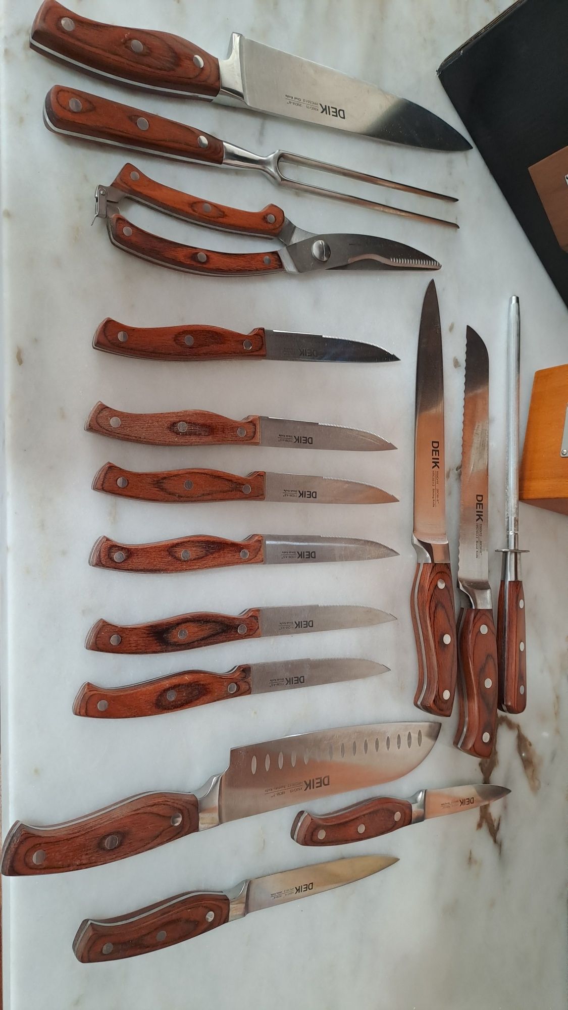 Kit de facas e acessórios