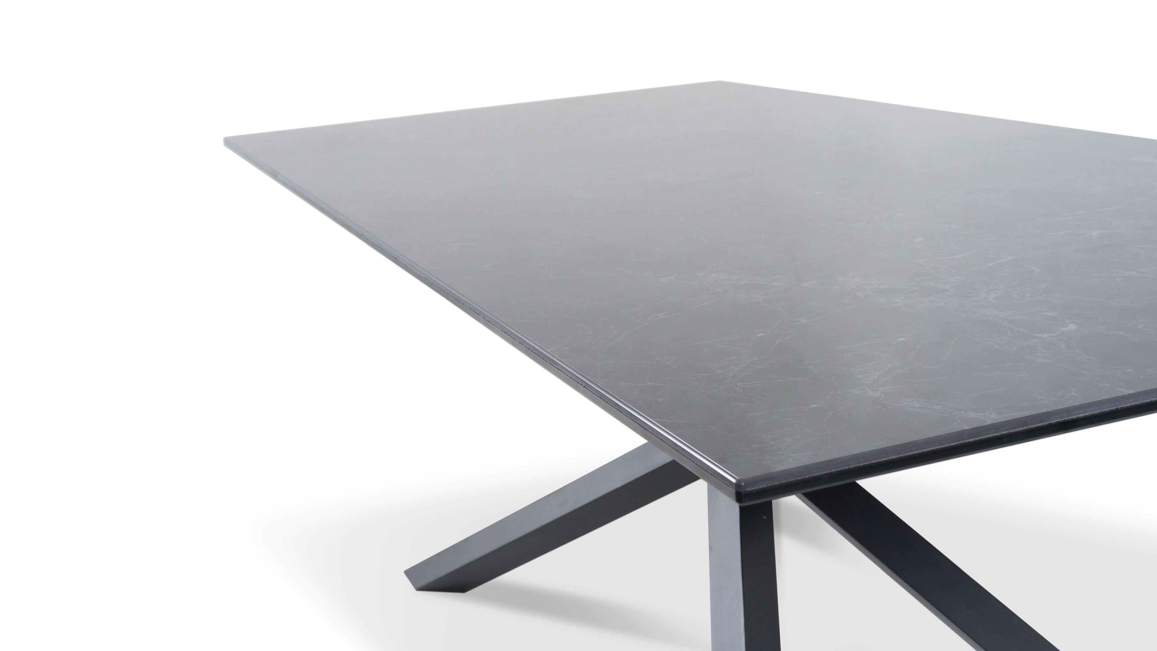 Stół Spiek kwarcowy 200x100 LINATTE CARINI Nero Greco mat