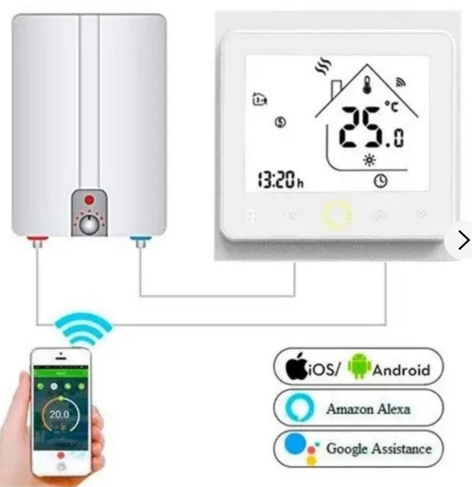 Терморегулятор Heat Plus BHT-002 Wi-Fi белый