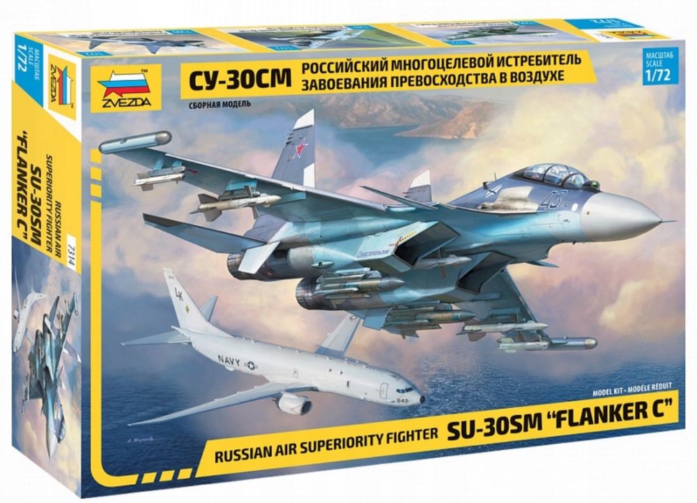 Samolot Su-30SM Flanker-C model do sklejania 1:72 Zvezda 7314