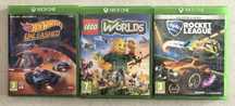 Zestaw 3 gier Xbox One Lego Worlds, Hot Wheels, Rocket League