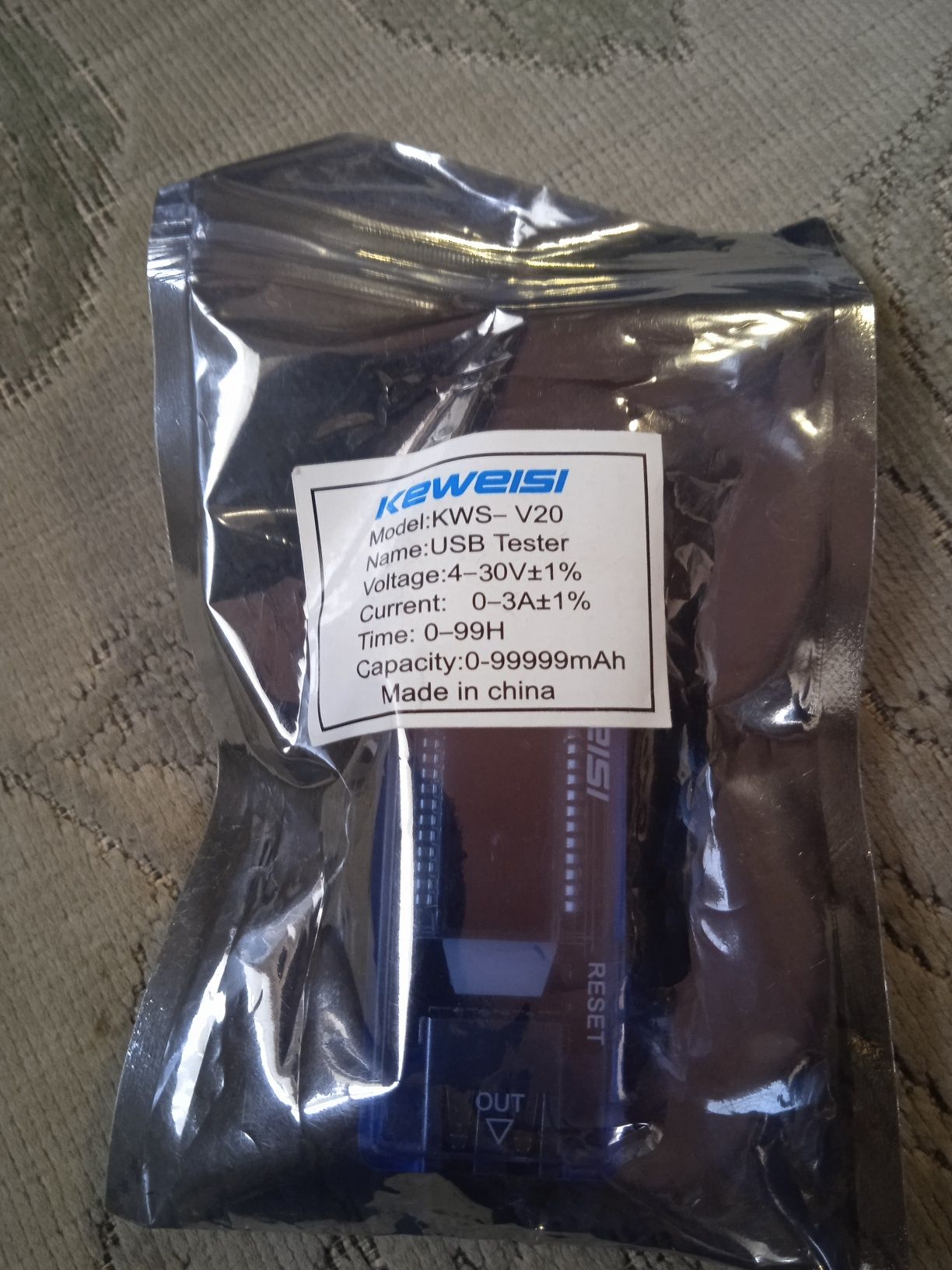 USB тестер kws -v20
