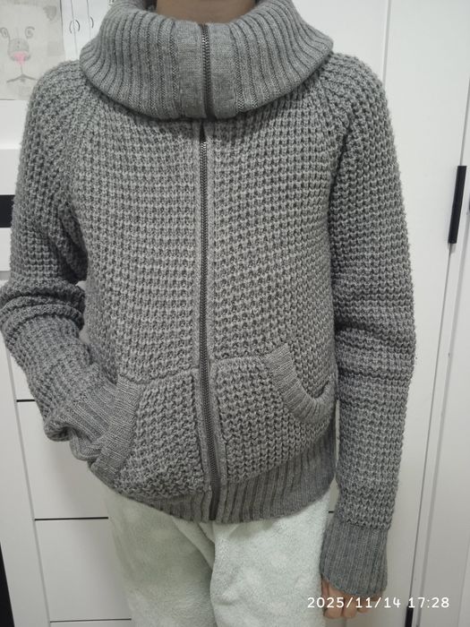Кофта светр на блискавці сіра
