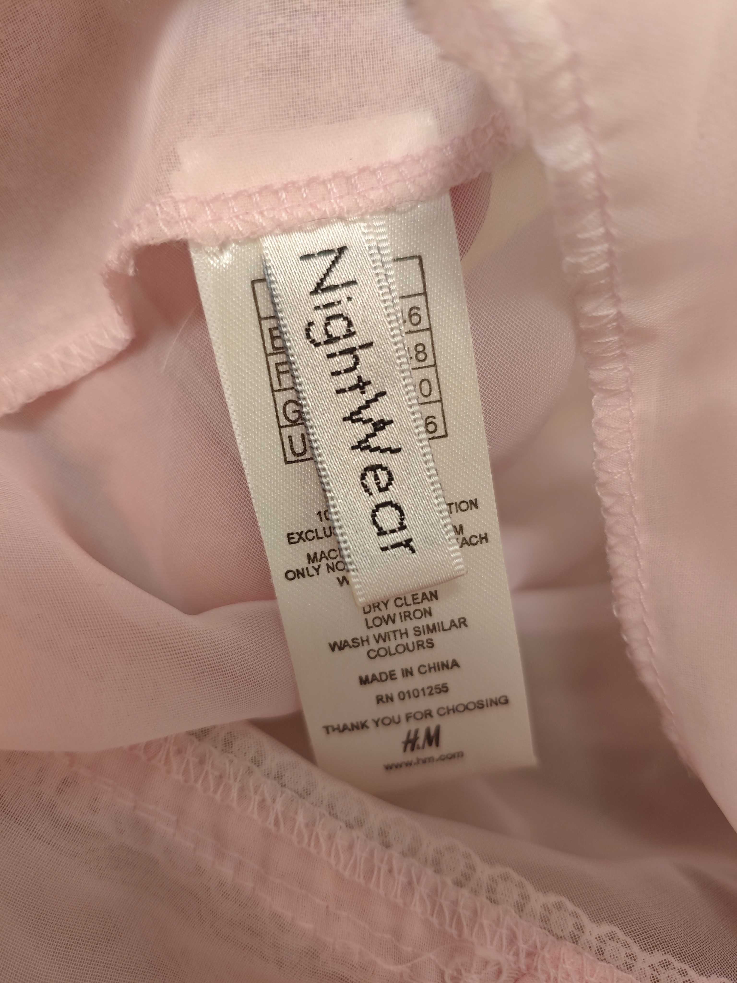 H&M рожевий пенюар прозорий білизна прозора нічна сооочка на подарунок