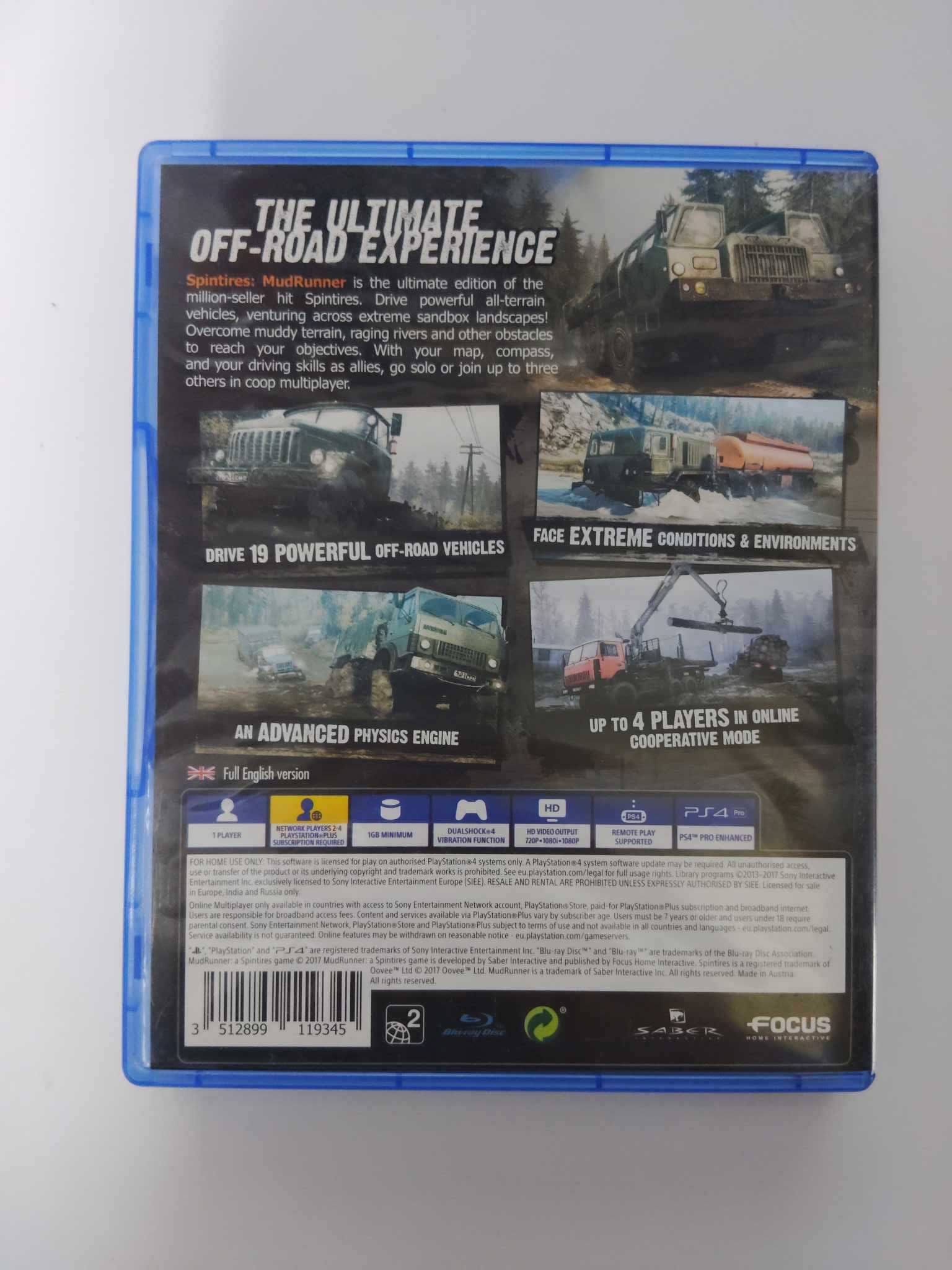 MudRunner PS4 Polskie napisy są w grze Mud Runner