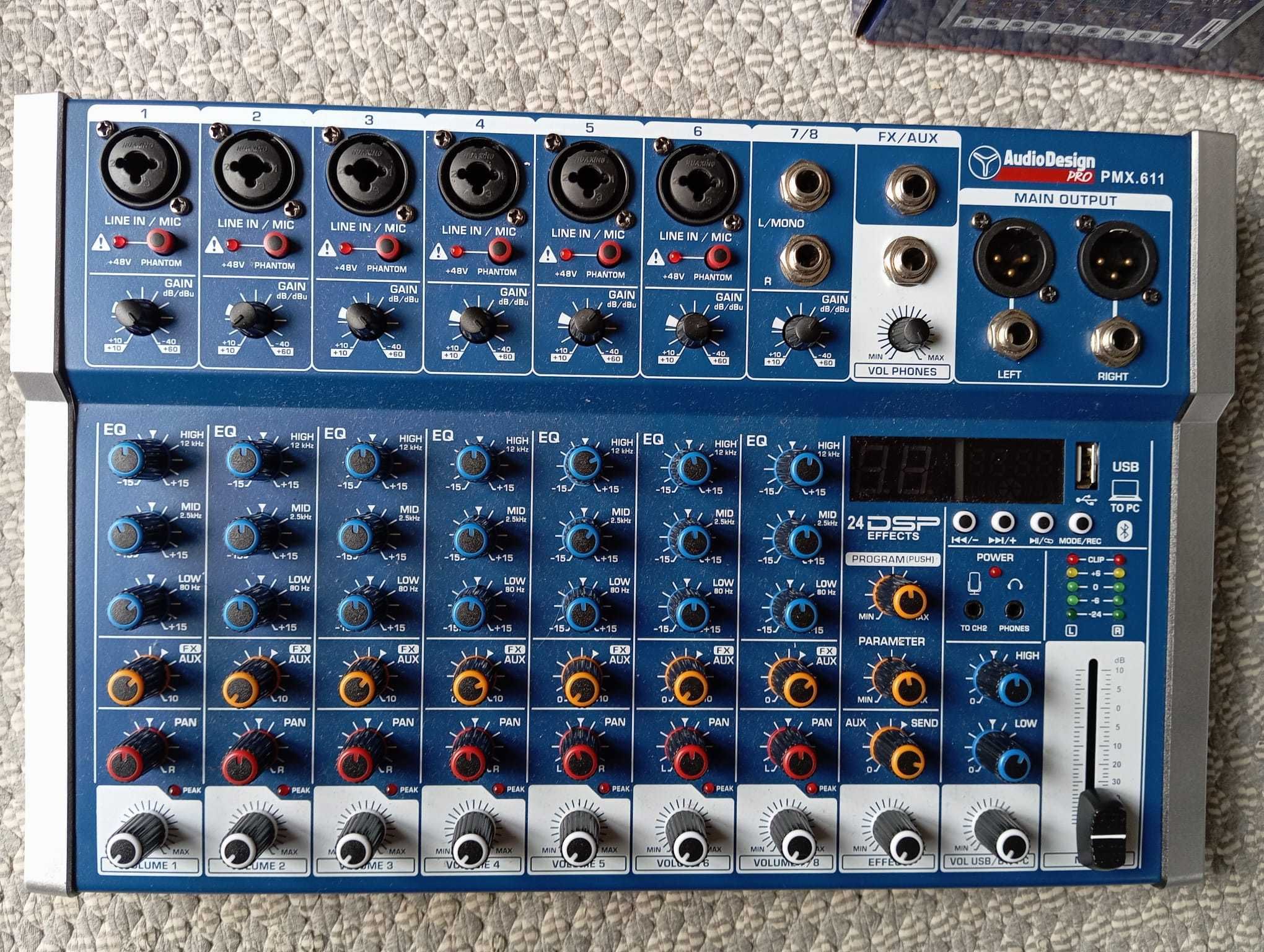 Mesa mistura Audio Design Pro PAMX1.611 - 6+1st Canais