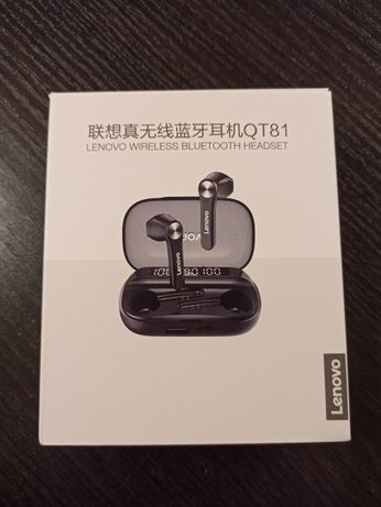 Słuchawki bezprzewodowe Lenovo QT81 czarne