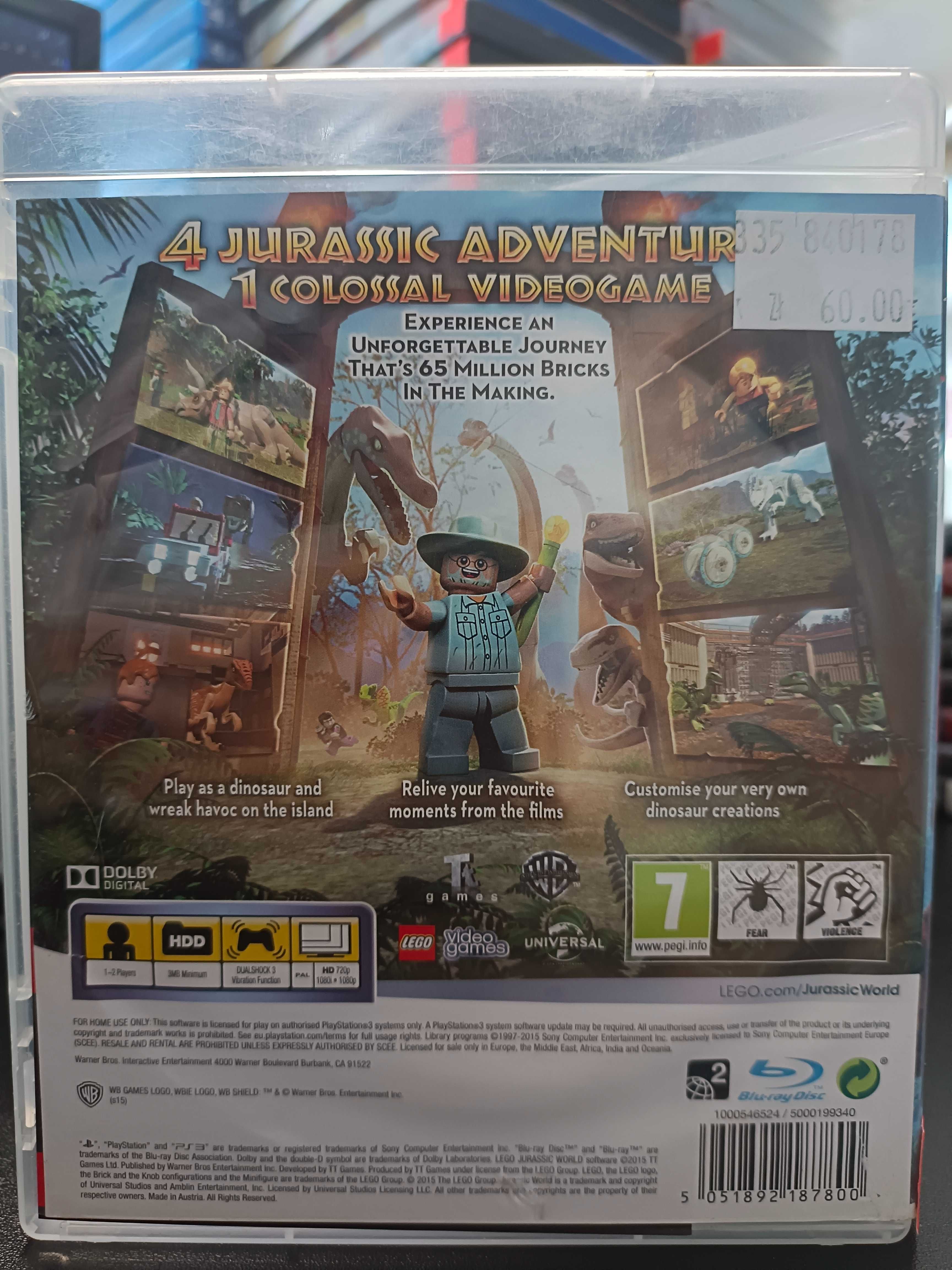 LEGO Jurassic World PS3 Wysyłka Wymiana Sklep Mokotów