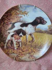 Talerz kolekcjonerski limt .seria porcelana  DOG - psy .syg .USA