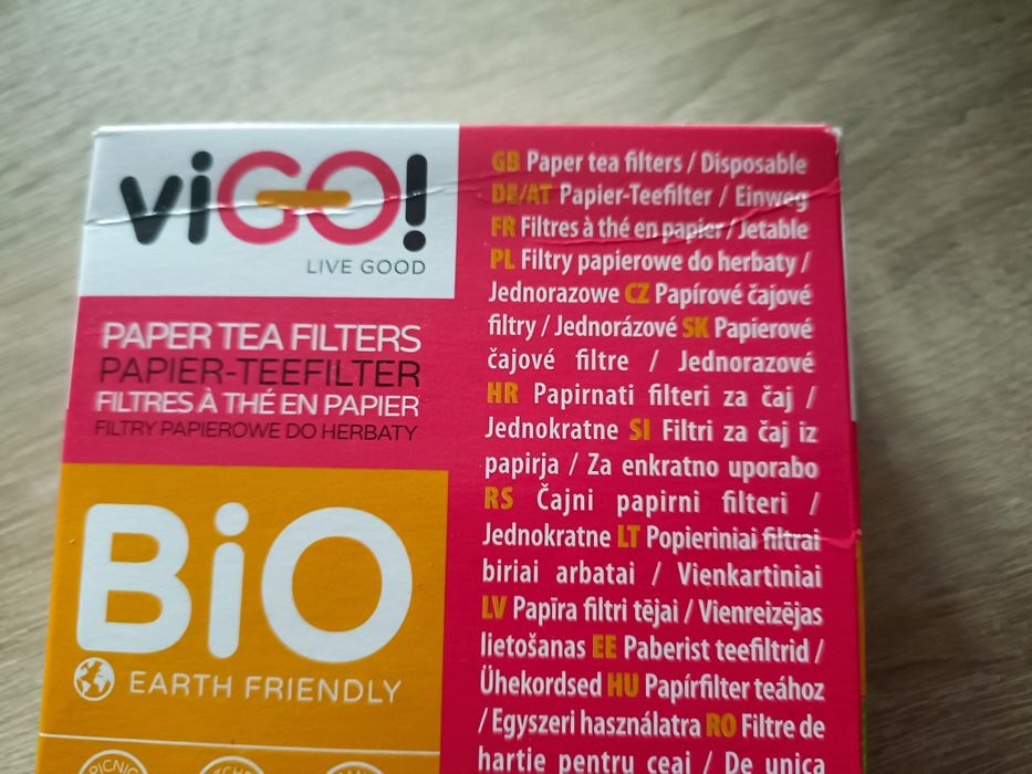 Bio Filtry papierowe do herbaty 100 szt. viGO