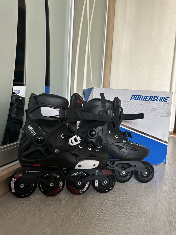 Ролики Powerslide Imperial One 80 Black Crimson розмір 39-40 чорні