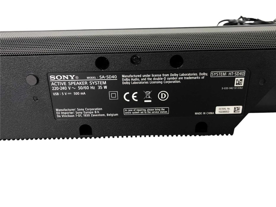Soundbar sony ht-sd40