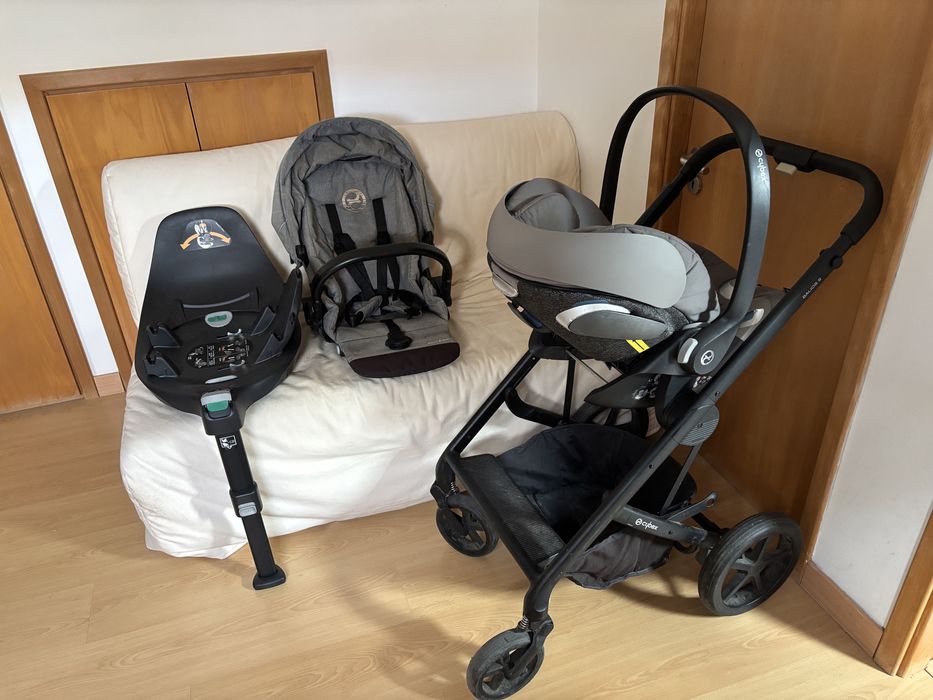 Conjunto Cybex Balios S - Ovo, cadeira e base Isofix
