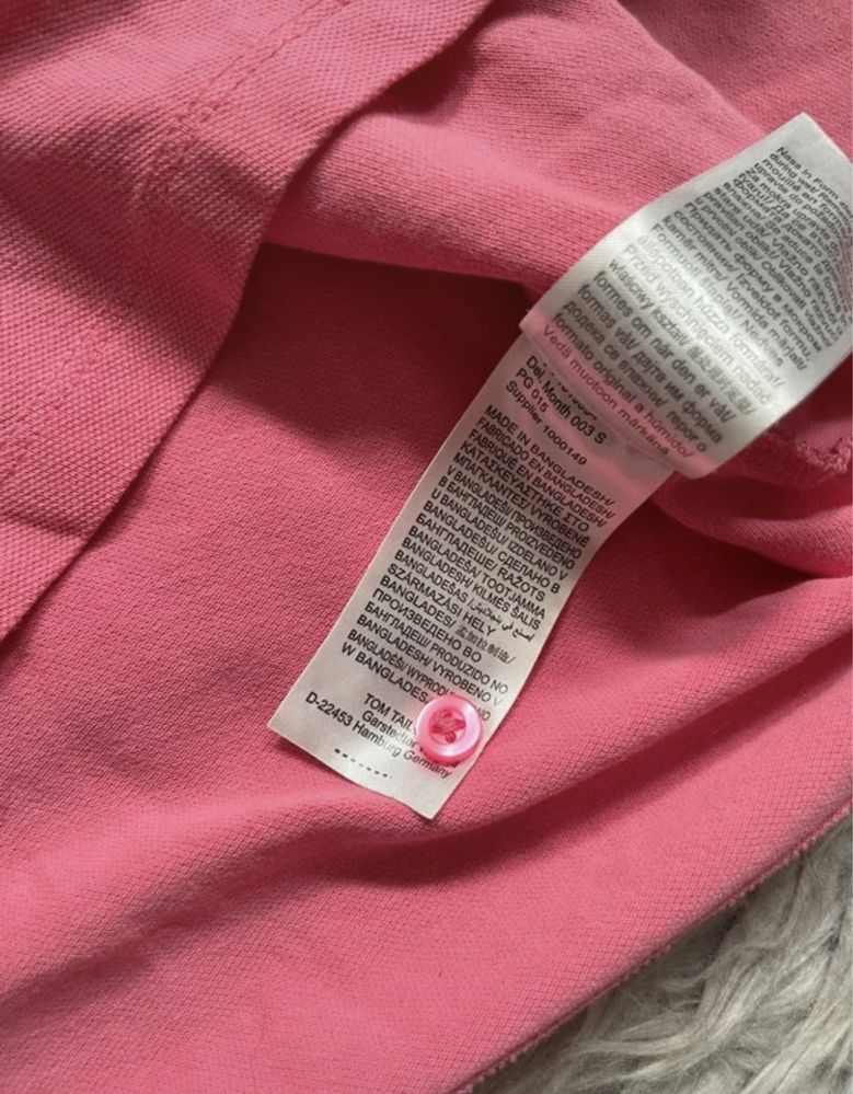 różowa koszulka polo polówka tshirt tom tailor S stan idealne