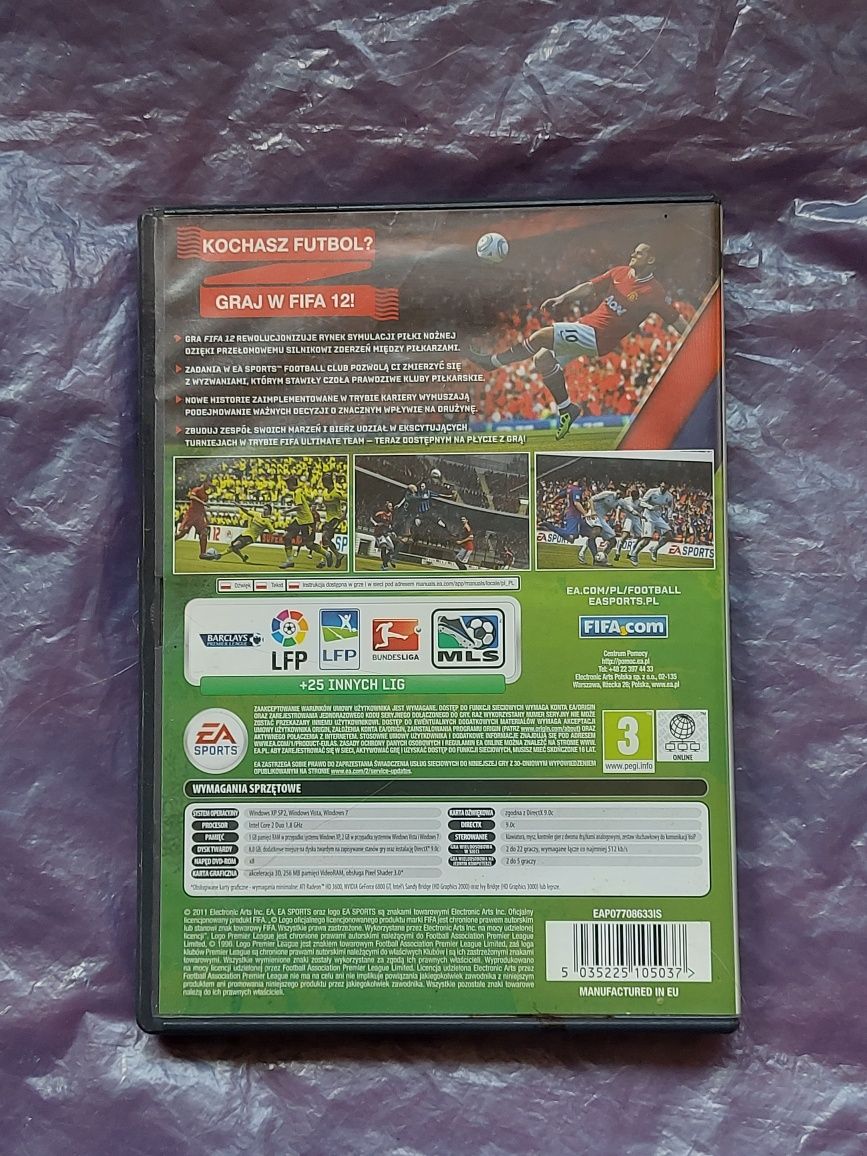 Płyta PC DVD gra FIFA 12 2011rok