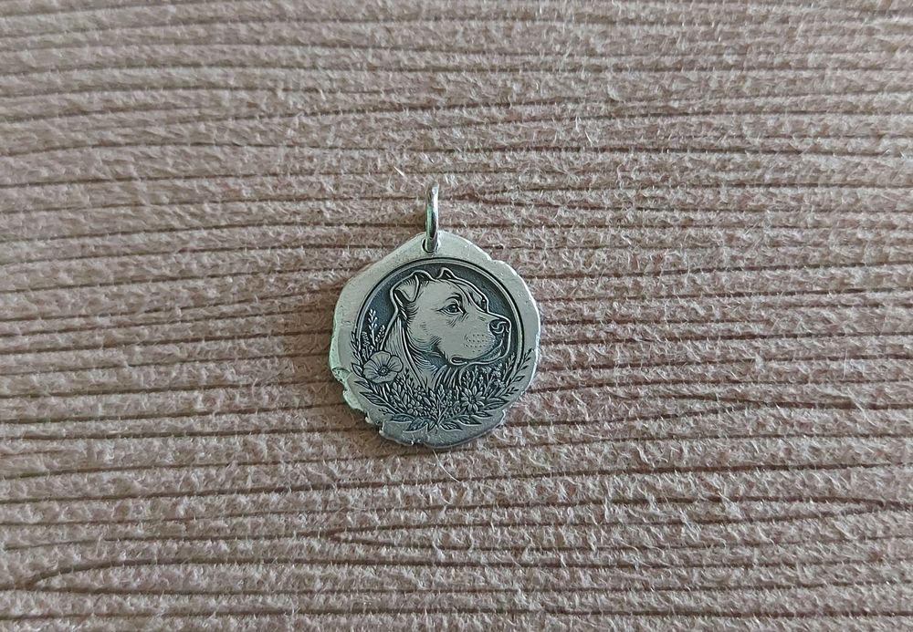 Zawieszka Charms Amstaff Pitbull Srebro 925 (Nowa)