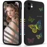 Etui IPhone 12  złoty motyl czarne silikonowe