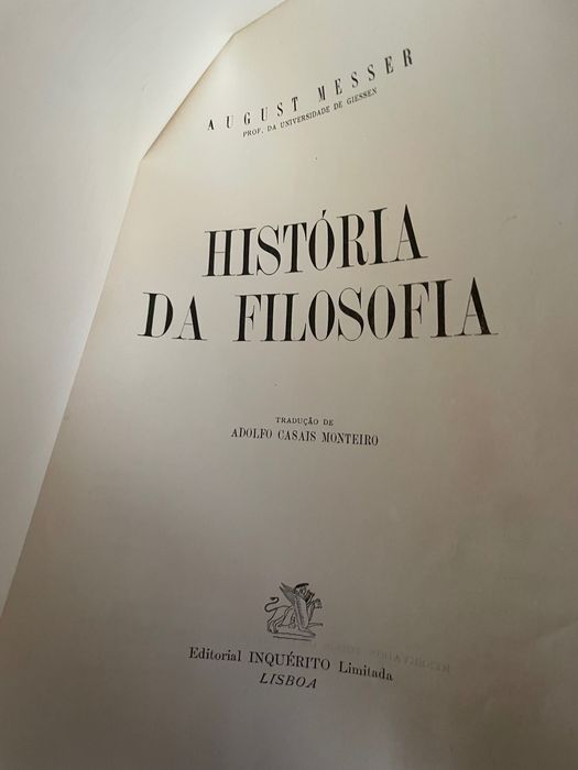 História da Filosofia - August Messer