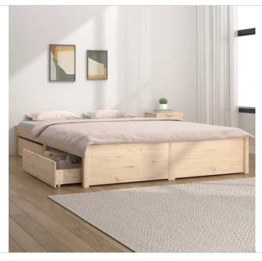 Cama de Pinho 135cm x 195cm NOVA na caixa