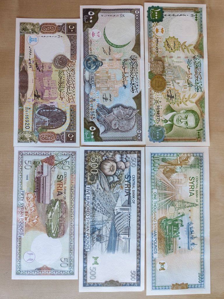 Série de notas de vários países estrangeiros