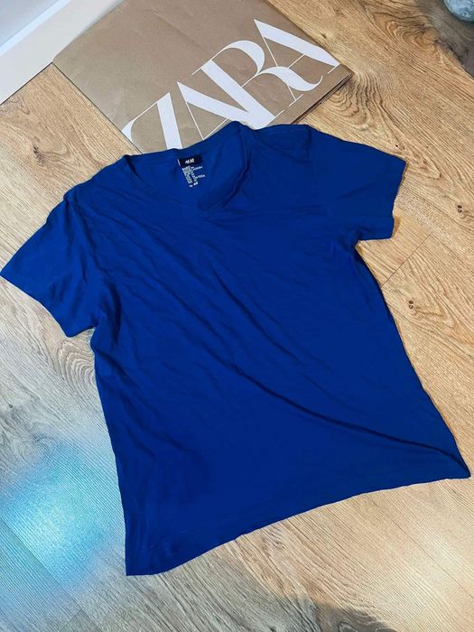 H&m niebieska koszulka t-shirt podkoszulka bluzka M 38