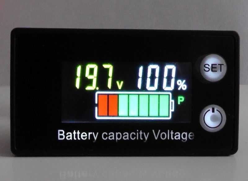 Wskaźnik Naładowania Baterii Akumulatora DC 8-100V woltomierz
