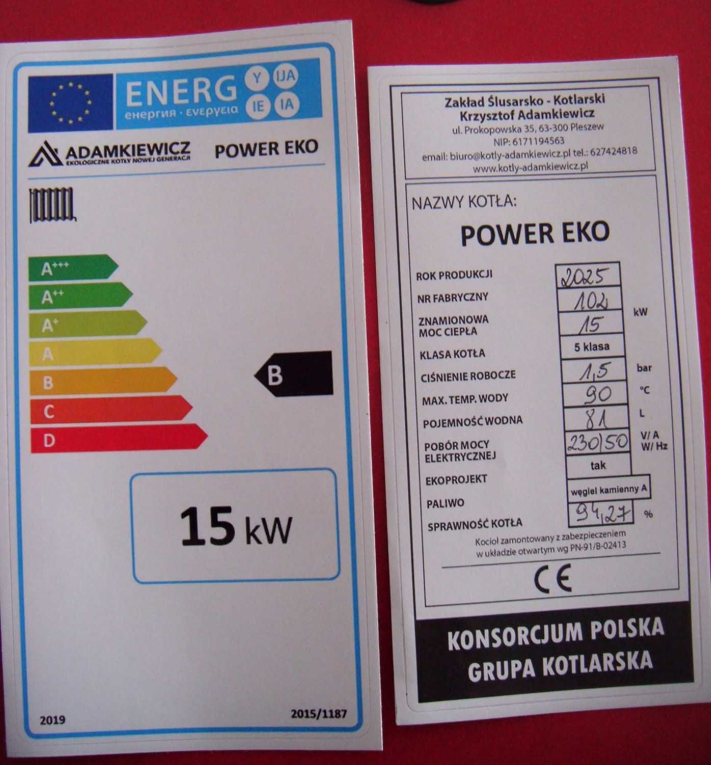 Kocioł co Power Eko 15 kW piec dofinansowanie 5 klasa ekogroszek pelet
