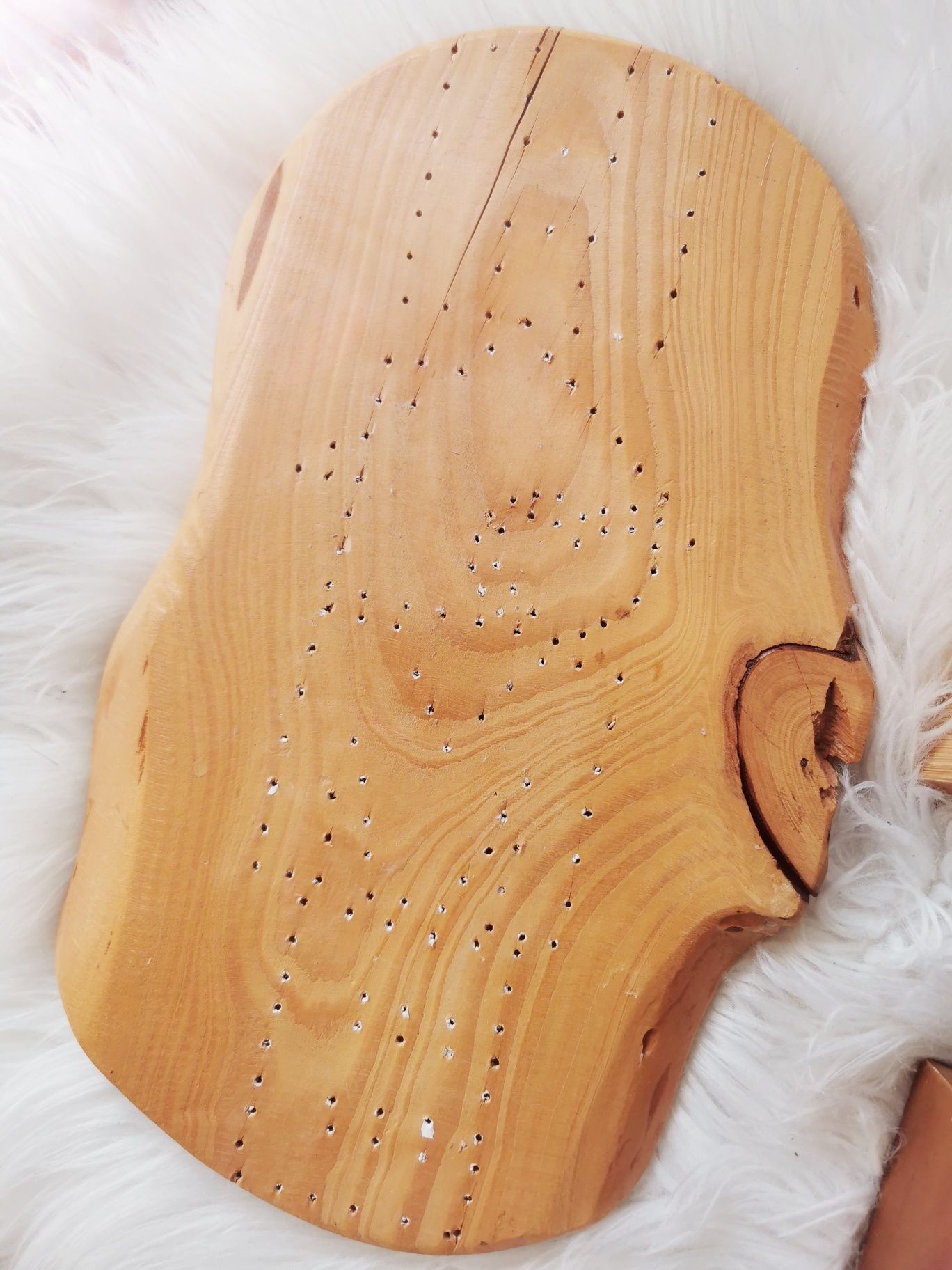 drewniany boho zestaw deska szkatułka organizer drewno naturalne